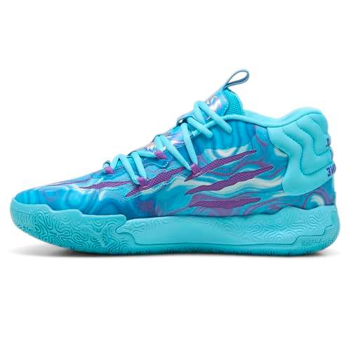 PUMA Mens Mb03 Buzz City Lace Up Basketball Sneakers Shoes Blue Purple - The Victory Sport Store