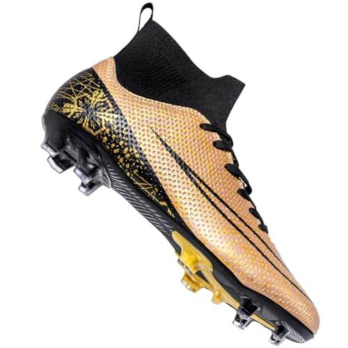 VBOUTV Soccer Cleats for Mens Professional HighTop Breathable Athletic Football Boots Turf Soccer Shoes Outdoor Indoor Futsal Football Training Sneakers - The Victory Sport Store
