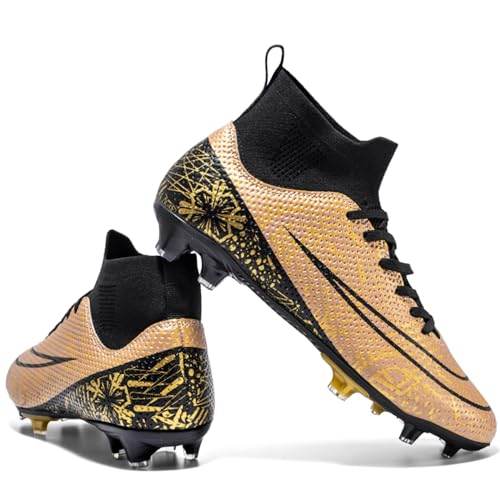 VBOUTV Soccer Cleats for Mens Professional HighTop Breathable Athletic Football Boots Turf Soccer Shoes Outdoor Indoor Futsal Football Training Sneakers - The Victory Sport Store