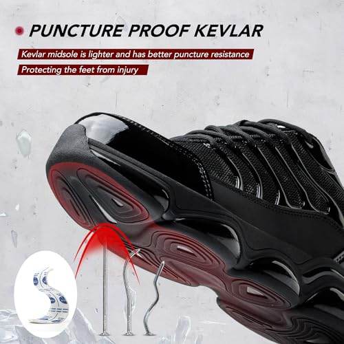 Top G Steel Toe Shoes for Women Men Lightweight Indestructible Steel Toe Sneakers Comfortable Puncture Proof SlipResistant Safety Shoes - The Victory Sport Store