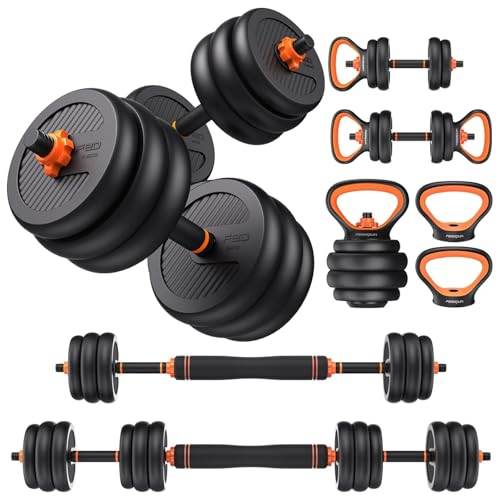 Li Fitness Adjustable Dumbbells Free Weight Set with Connector 4 in1 Dumbbells Set Used as Barbell Kettlebells Push up Stand Fitness Exercises for Home Gym Suitable MenWomen - The Victory Sport Store