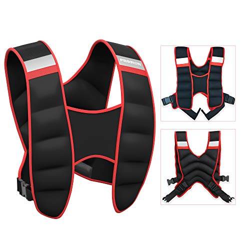 PROIRON Weighted Vest 5kg 8kg 10kg Weight Vest for Men Women with Comfortable Breathable Fabric Adjustable Buckle Reflective Strip LeakProof Iron Sand for Running Gym Workout Strength Training - The Victory Sport Store