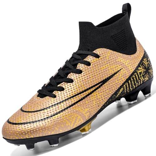 VBOUTV Soccer Cleats for Mens Professional HighTop Breathable Athletic Football Boots Turf Soccer Shoes Outdoor Indoor Futsal Football Training Sneakers - The Victory Sport Store
