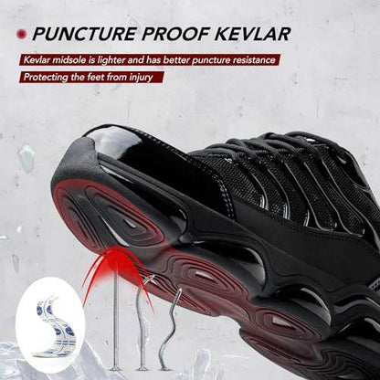 Top G Steel Toe Shoes for Women Men Lightweight Indestructible Steel Toe Sneakers Comfortable Puncture Proof SlipResistant Safety Shoes - The Victory Sport Store